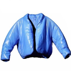 Yeezy YZY x Gap Limited Edition Blue Round Puffer Jacket Coat Size XL
